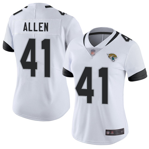 Nike Jacksonville Jaguars #41 Josh Allen White Women Stitched NFL Vapor Untouchable Limited Jersey->women nfl jersey->Women Jersey